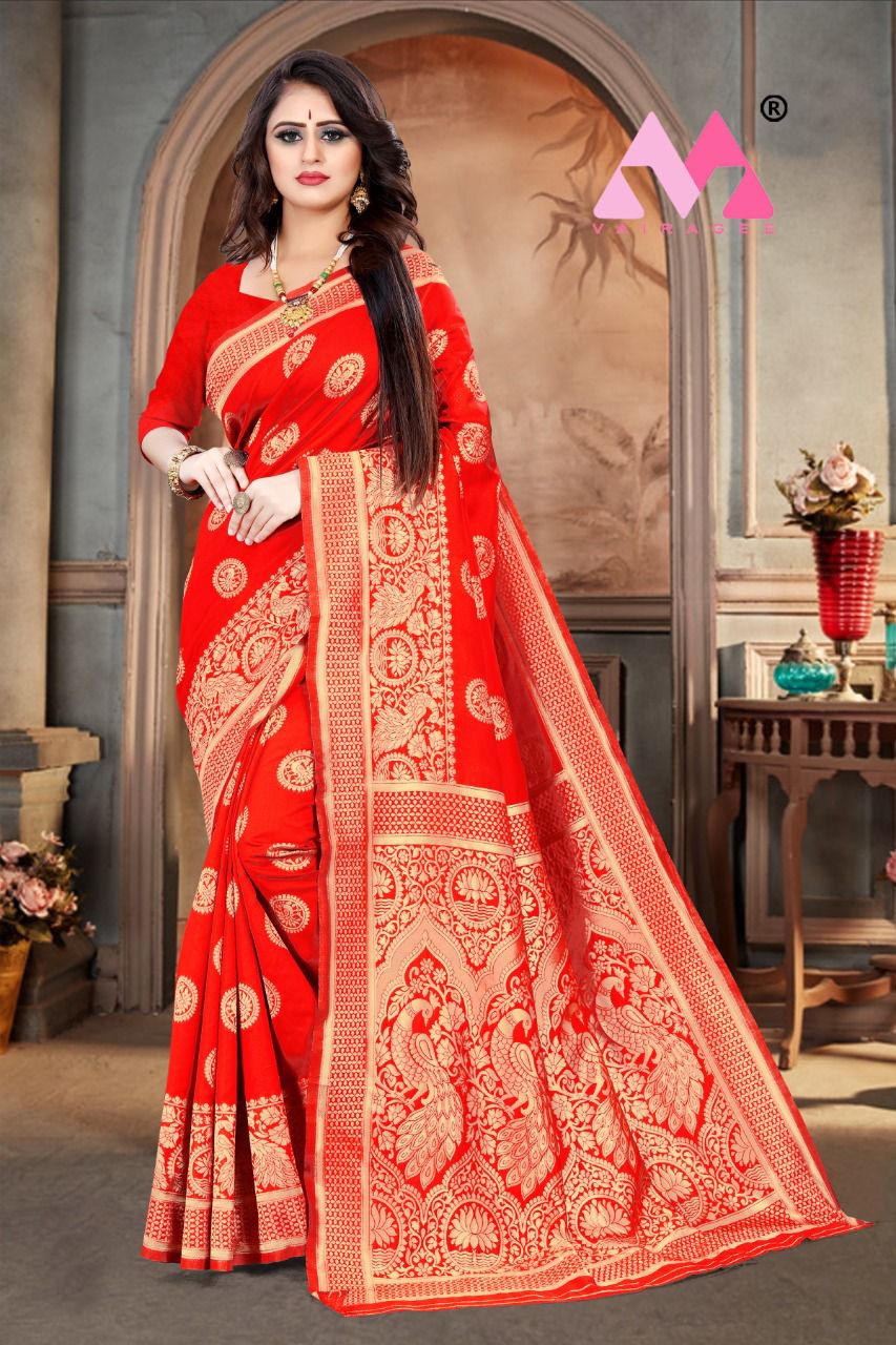 Vivera Pavitra 5 Fancy Festive Wear Designer Printed Banarasi Silk Saree Collection